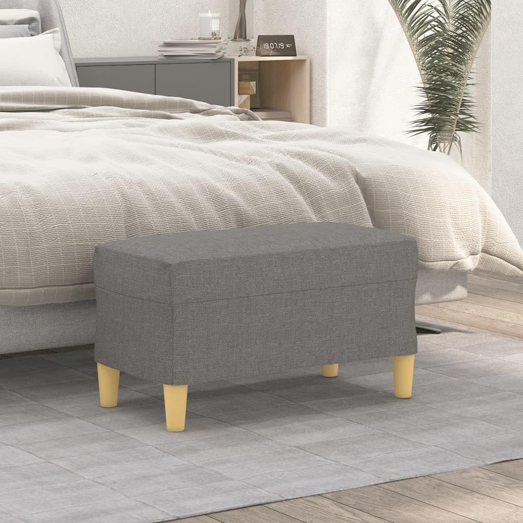 vidaXL Dark Gray Bench - Modern Compact Fabric Bench for Living Room, Lounge Area, or Bedroom - Comfortable Foam Seating.