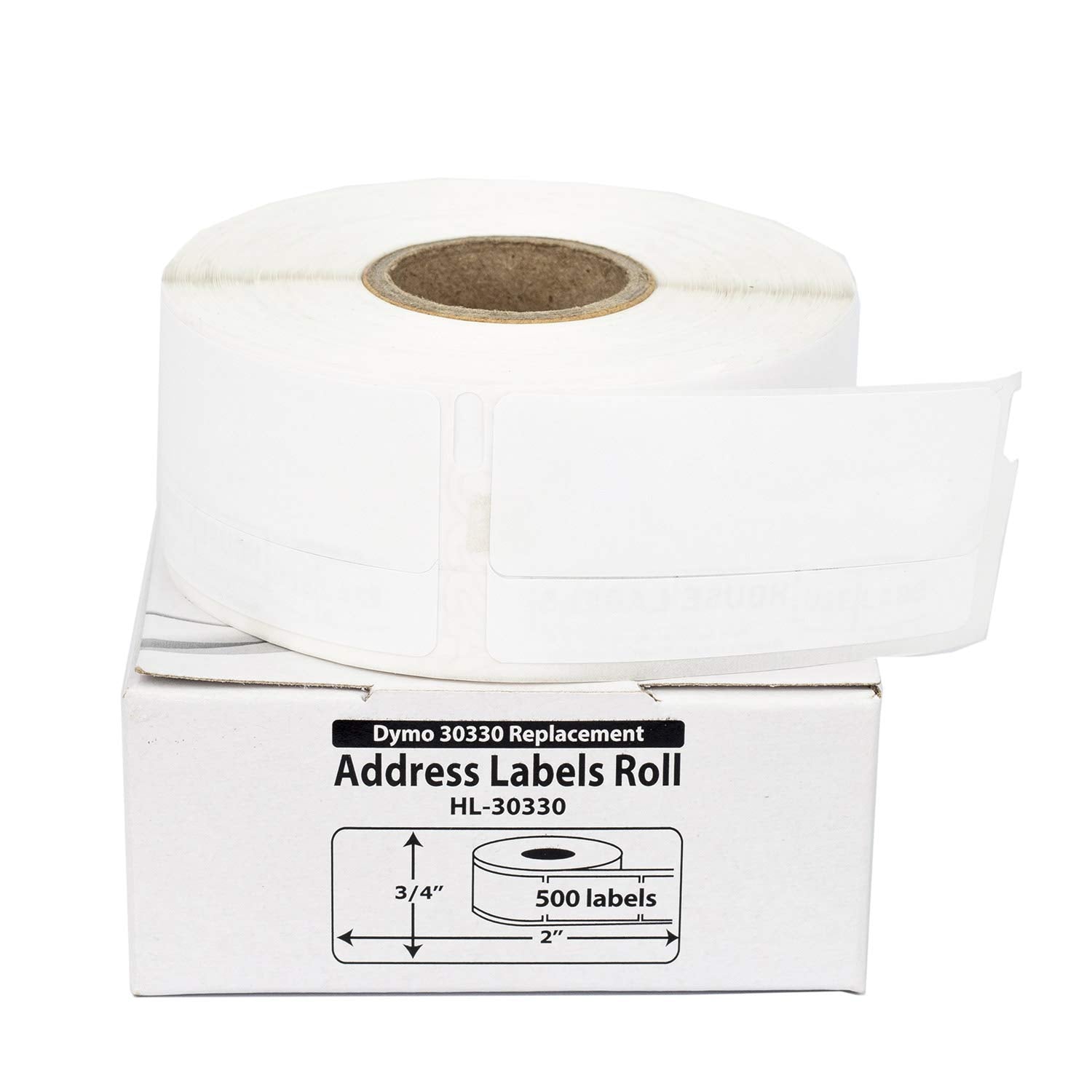 Houselabels 3/4 X 2 Inches Dymo-Compatible 30330 Multipurpose Labels, 1 Roll, 500 Labels Per Roll
