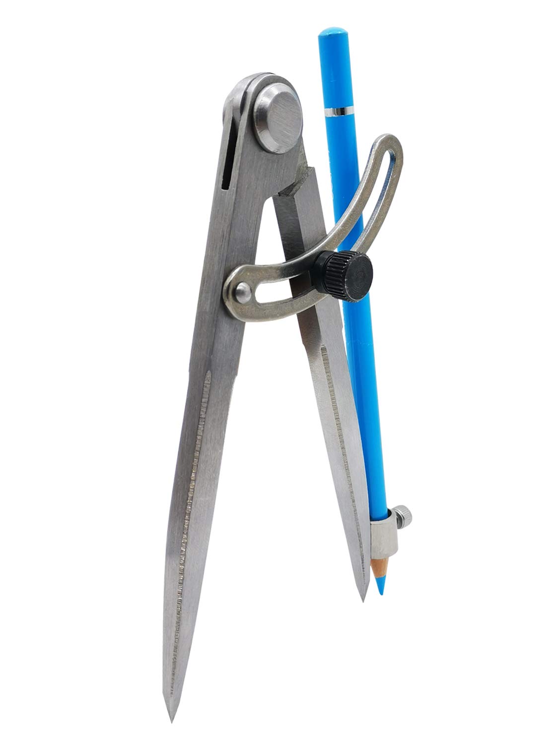 Zlksker 6/8/10 Inch Professional Woodworking Compass With Pencil Holder & Lockable Wing, Geometry & Drafting Compass For Carpent