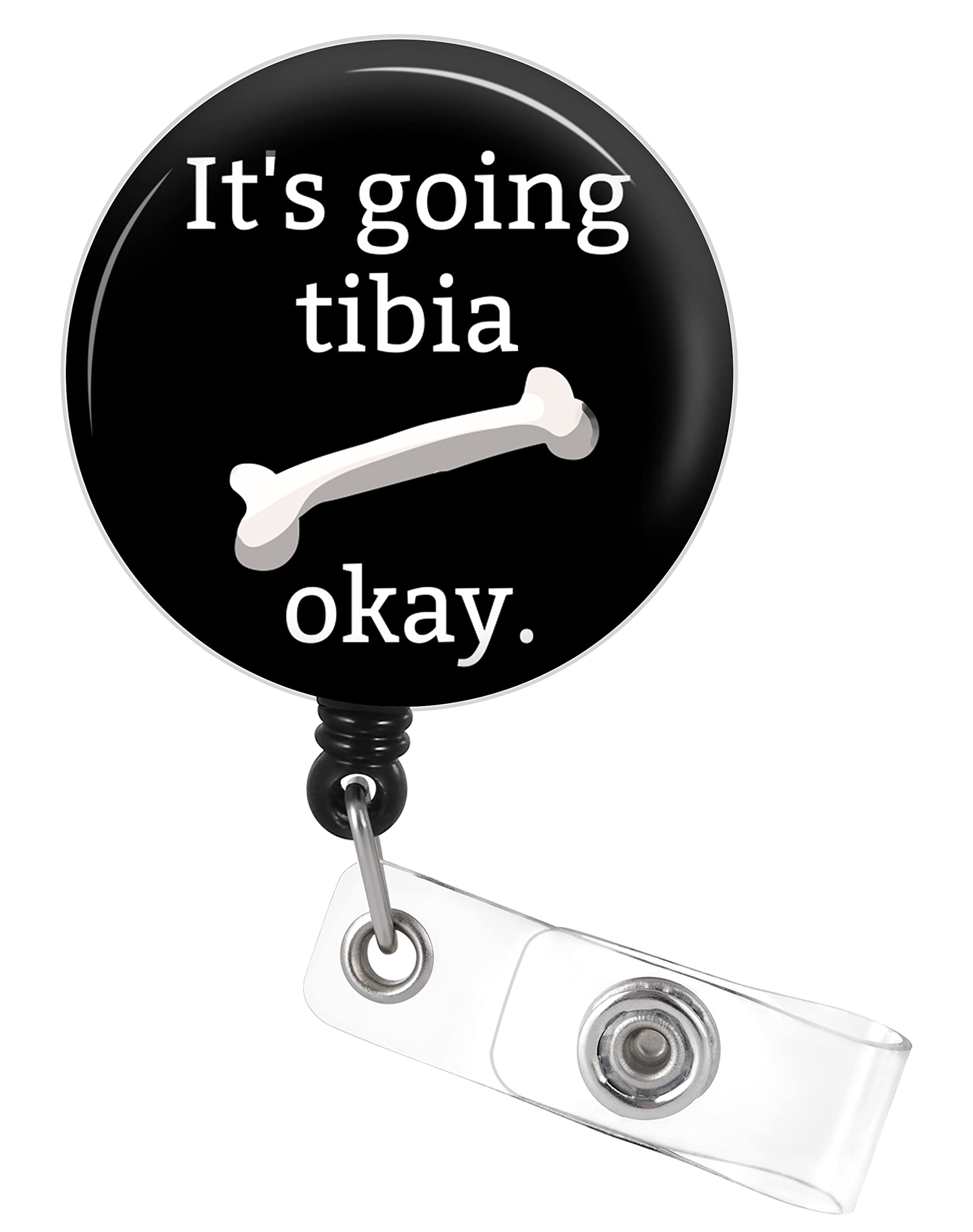 Plifal Ortho Badge Reel Holder Retractable With Id Clip For Nurse Name Tag Card Funny Nursing Doctor Medical Work Office Alligat