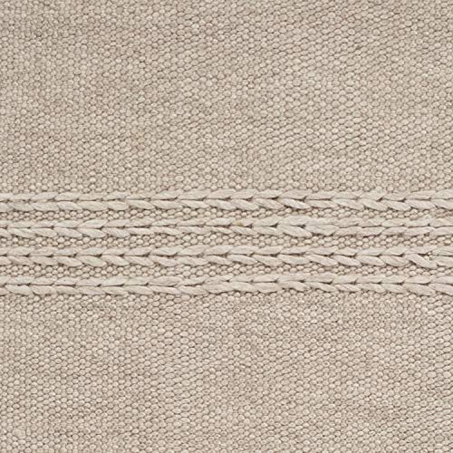 HomeRoots Decor 3'3' x 5'3' Wool Natural Area Rug