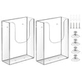Zavekia Brochure Holder, 4 X 6 Inches Brochure Holder Wall Mount Literature Holder Clear Flyer Holder Wall Mounted (2 Pack)