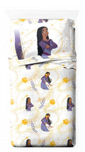 Jay Franco Disney Wish Twin Size Sheet Set - Super Soft Kids 3 Piece Bedding Set Features Asha, Valentino, & Wishing Star - Micr