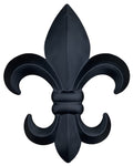 10 Metal Fleur De Lis Wall Plaque/Art with hanger - Rustic Creole Tuscan Decor (Black)