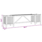 vidaXL Patio Bench with Integrated Flower Planters, Solid Acacia Wood, Light Oil Finish, Weather-Resistant, Ideal for Outdoor Garden, Patio, or Deck