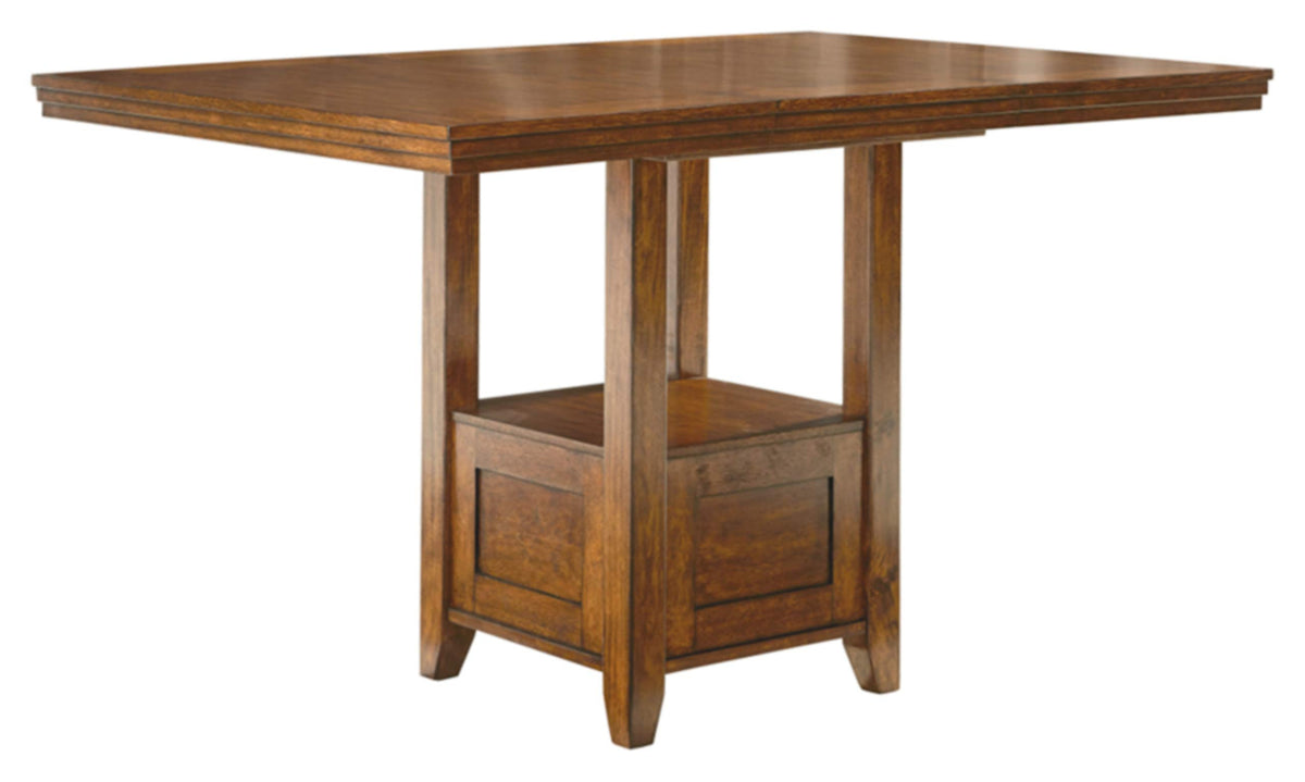 Signature Design By Ashley Ralene Traditional 36' Counter Height Dining Room Extension Table, Medium Brown