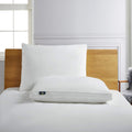 Serta 233 Thread White Goose Feather Gusseted Supportive 100% Cotton Hotel Collection Bed Side Sleeper Pillow, 2 Count (Pack Of