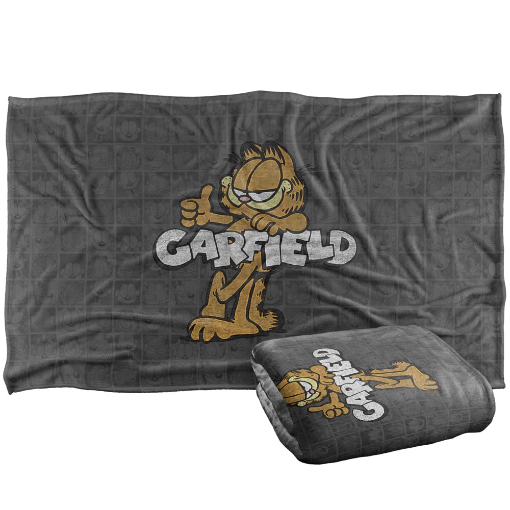 Trevco Garfield Retro Silky Touch Super Soft Throw Blanket 36' X 58'