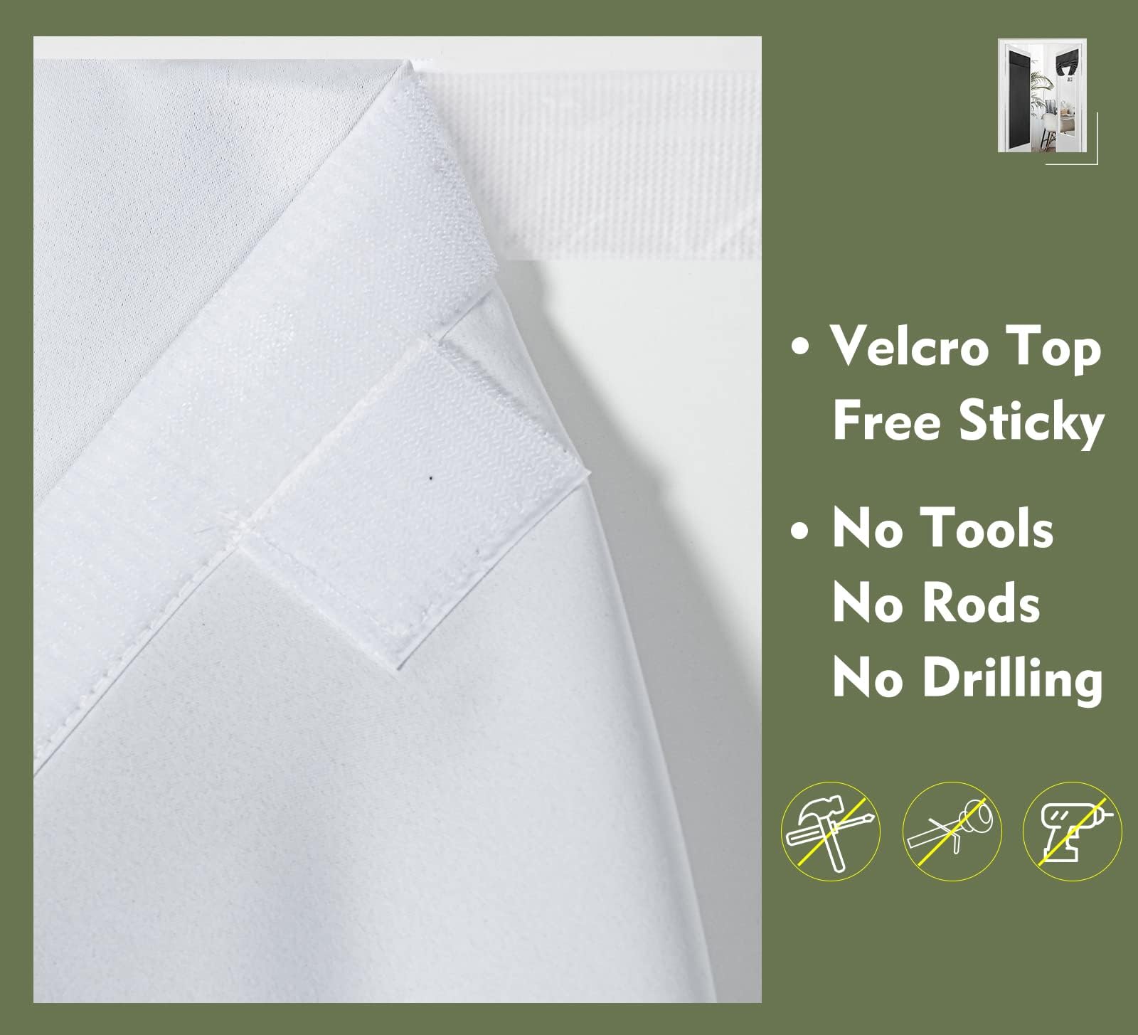 Pi Blackout Small Door Curtain,Privacy Thermal Insulated Door Window Curtain For Small Window/Small Front Door/Office 1 Panel (W26Xl20,White)