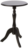 Decor Therapy Simplify Round Pedestal Accent Side Table, 24 x 15 x 15, Black