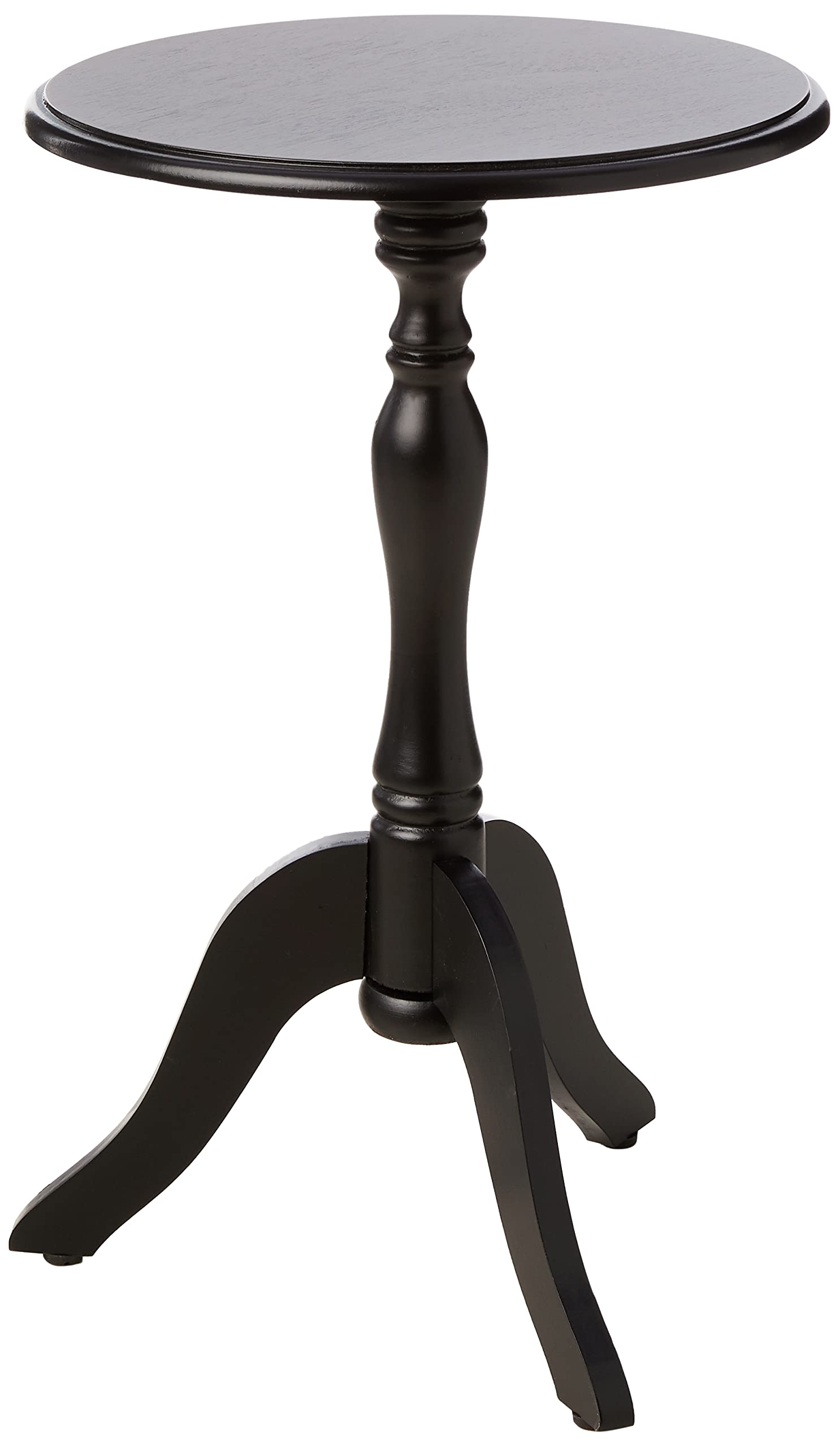 Decor Therapy Simplify Round Pedestal Accent Side Table, 24 x 15 x 15, Black