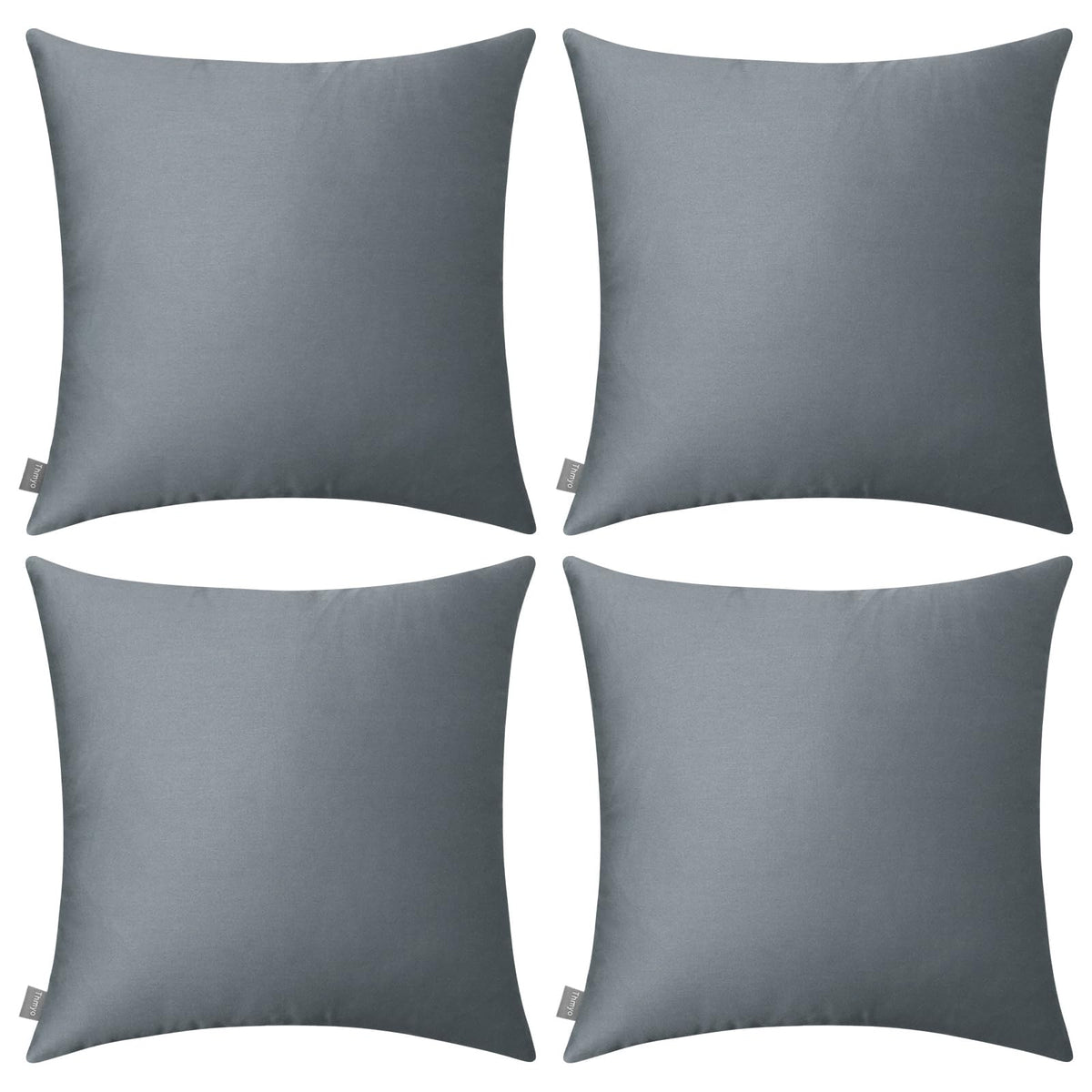 4-Pack 100% Cotton Comfortable Solid Decorative Throw Pillow Case Square Cushion Cover Pillowcase Sublimation Blank Pillow Cover