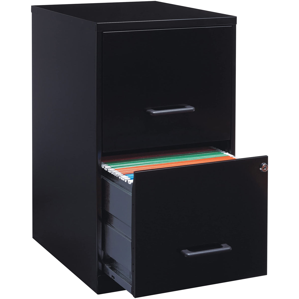 Lorell Lys Soho 18&Quot; 2-Drawer File Cabinet, Black, Small