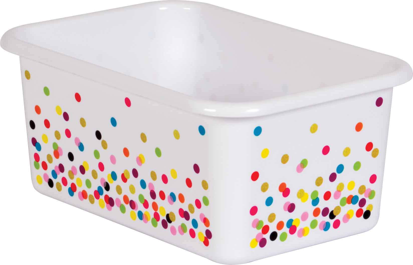 Confetti Small Plastic Storage Bin - 6 Pack