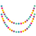 Boao 2 Pieces Wool Felt Ball Garland Colorful Pom Pom Garland Handmade 6.5 Feet Long 24 Balls Felt Ball Garlands for Wall Christ