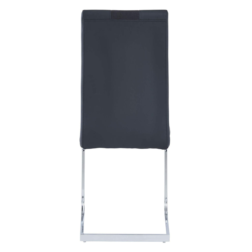 HomeRoots Wood, Metal Set of 4 Black Two Toned Dining Chairs with Silver Tone Metal Base - Case of 4