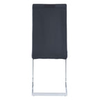 HomeRoots Wood, Metal Set of 4 Black Two Toned Dining Chairs with Silver Tone Metal Base - Case of 4