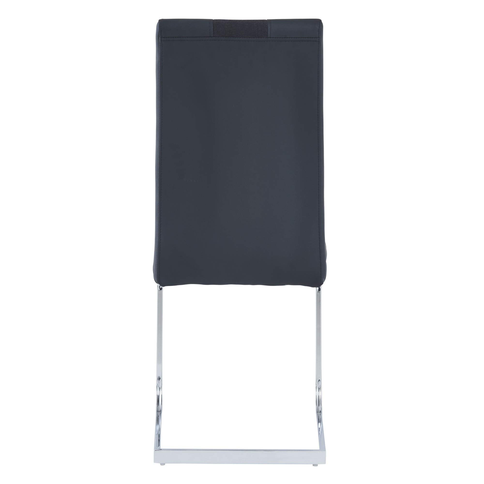 HomeRoots Wood, Metal Set of 4 Black Two Toned Dining Chairs with Silver Tone Metal Base - Case of 4