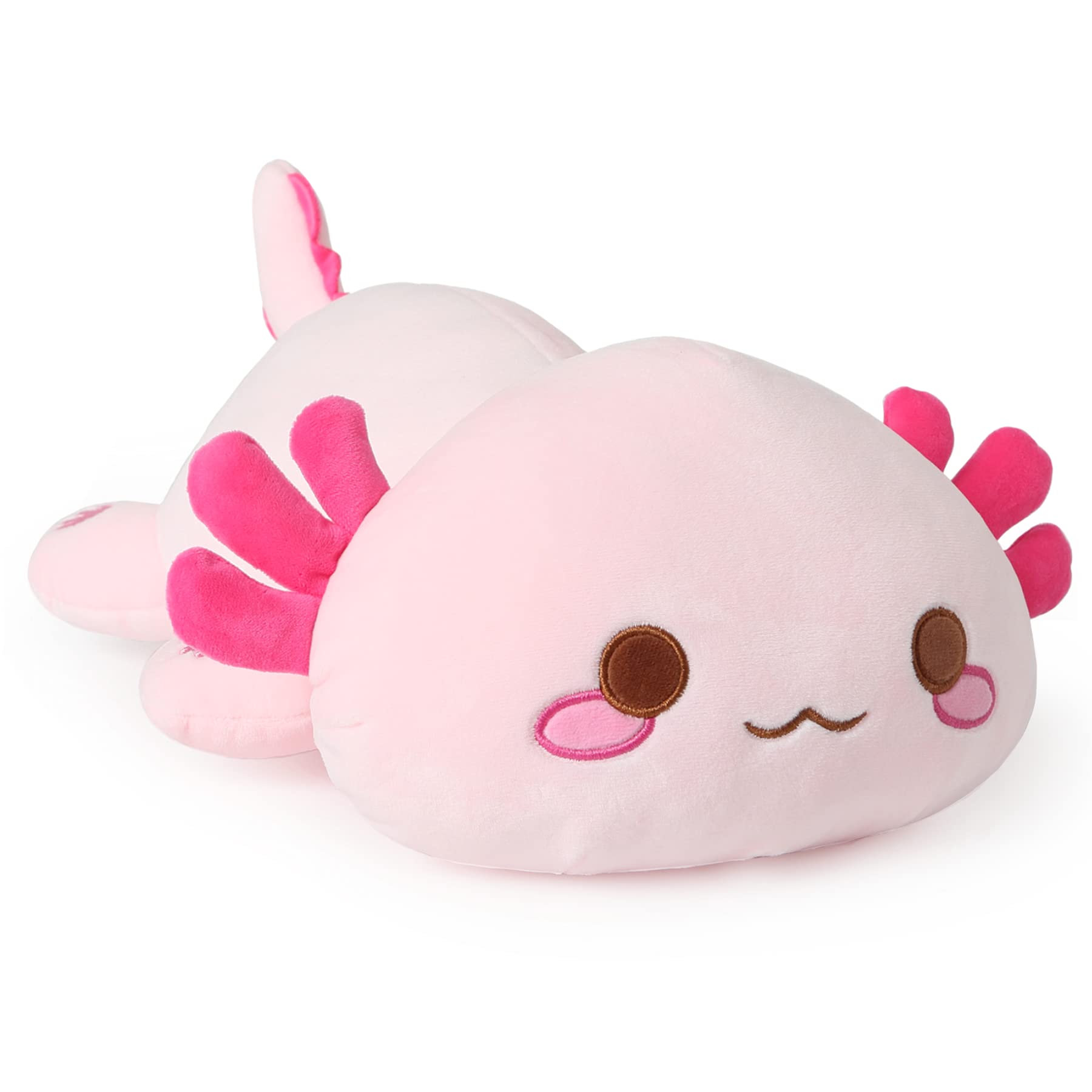 Onsoyours Cute Axolotl Plush, Soft Stuffed Animal Salamander Plush Pillow, Kawaii Plush Toy For Kids (Pink Axolotl A, 13 ')