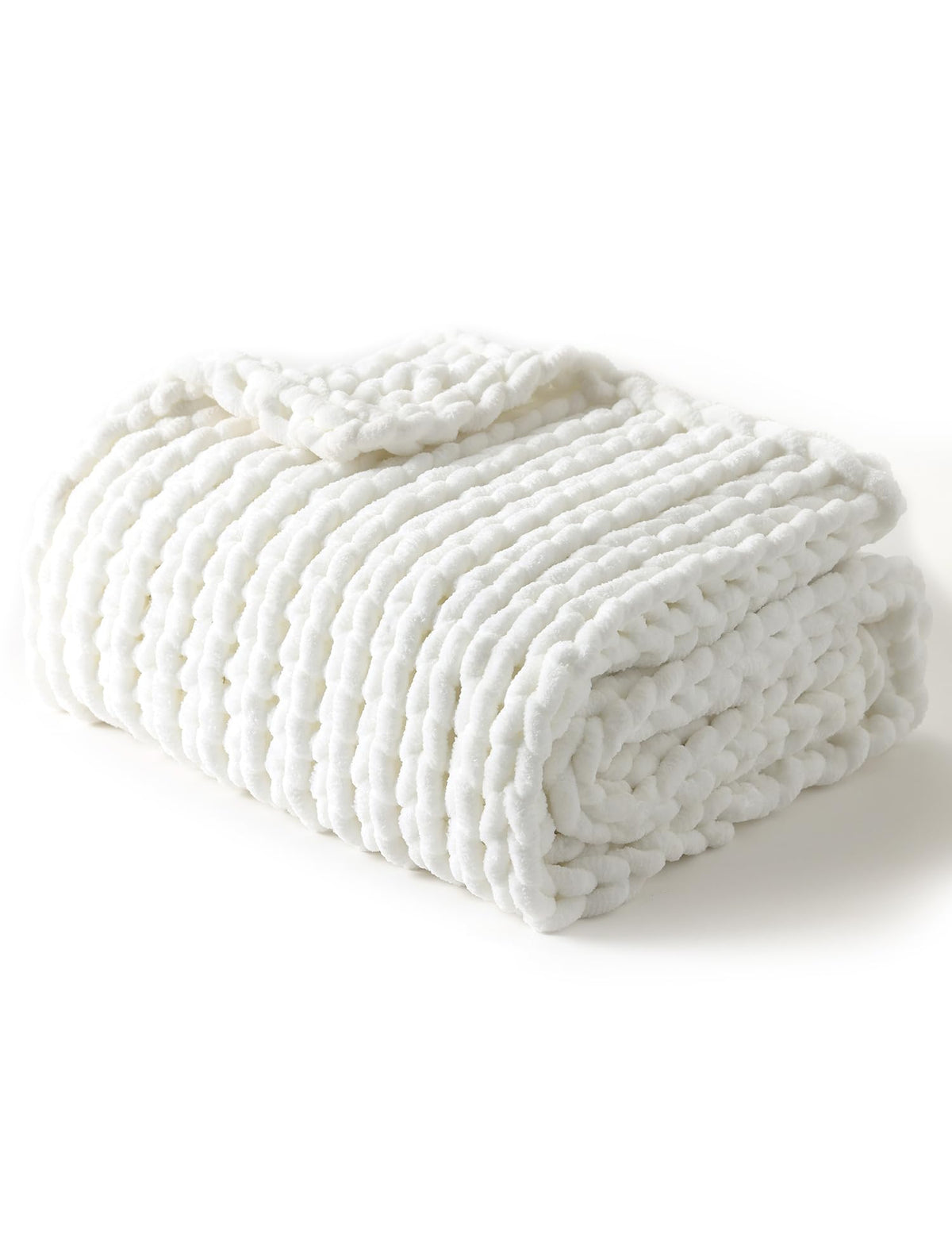 Ynm Chunky Throw Blanket, Medium-Weight, Hand Knitted With Chenielle Yarn, Skin Friendly, Ventilated And Breathable, Machine Was