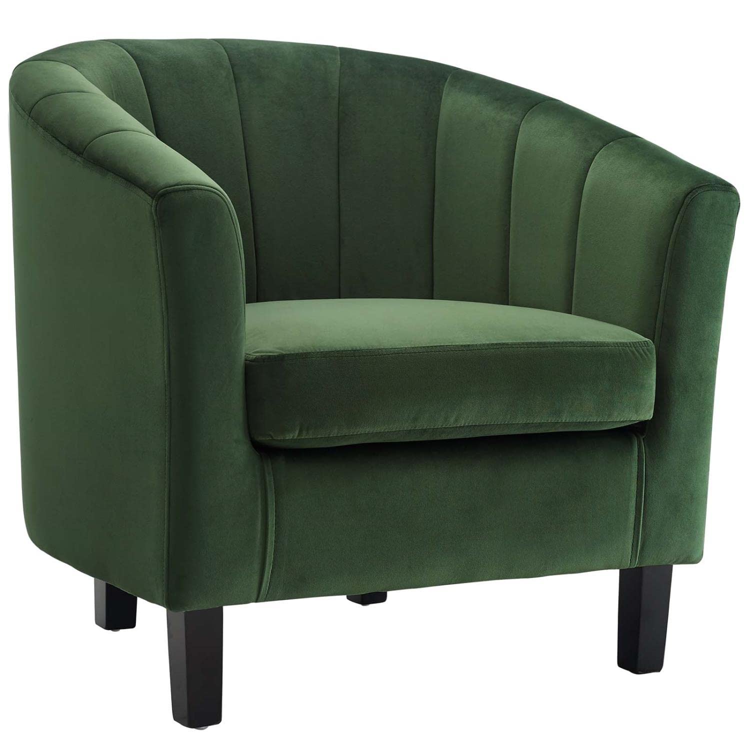 Modway Prospect Channel Tufted Performance Velvet Armchair Set Of 2, Emerald