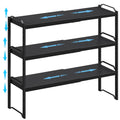 X-cosrack 25.5 Inches 3 Pack Expandable Cabinet Shelves, Stackable Shelf Organizer for Kitchen Cabinet Countertop Storage, Adjus