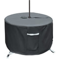 Tohonfoo Round Patio Table Cover With Umbrella Hole - 50'' Dia X 23'' H (Cover Size
