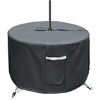Tohonfoo Round Patio Table Cover With Umbrella Hole - 50'' Dia X 23'' H (Cover Size