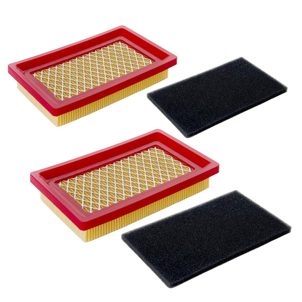 Hoodell 2 Pack 951-10298 Air Filter + Pre Cleaner For Mtd Cub Cadet Sc100 951-14632, Kohler 14 083 01-S, 5-5/8    3-1/2 Inch Pus