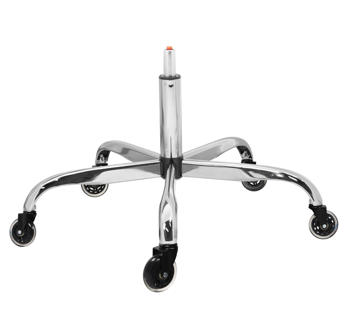 Frassie 28 Inch Office Chair Metal Base Replacement Heavy Duty Computer Chair Base Part With 5 Casters 1 Gas Lift Cylinder (Silv