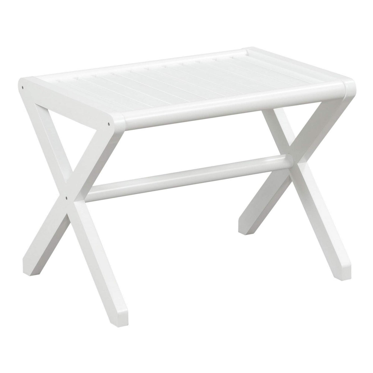 HomeRoots 17' White Backless Bar Chair