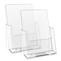 Zavekia 2 Pack 6' X 9' Acrylic Brochure Holder,Wide Brochure Leaflet Booklet Literature Flyer Catalog Magazine. (6 X 9 In/ 2 P