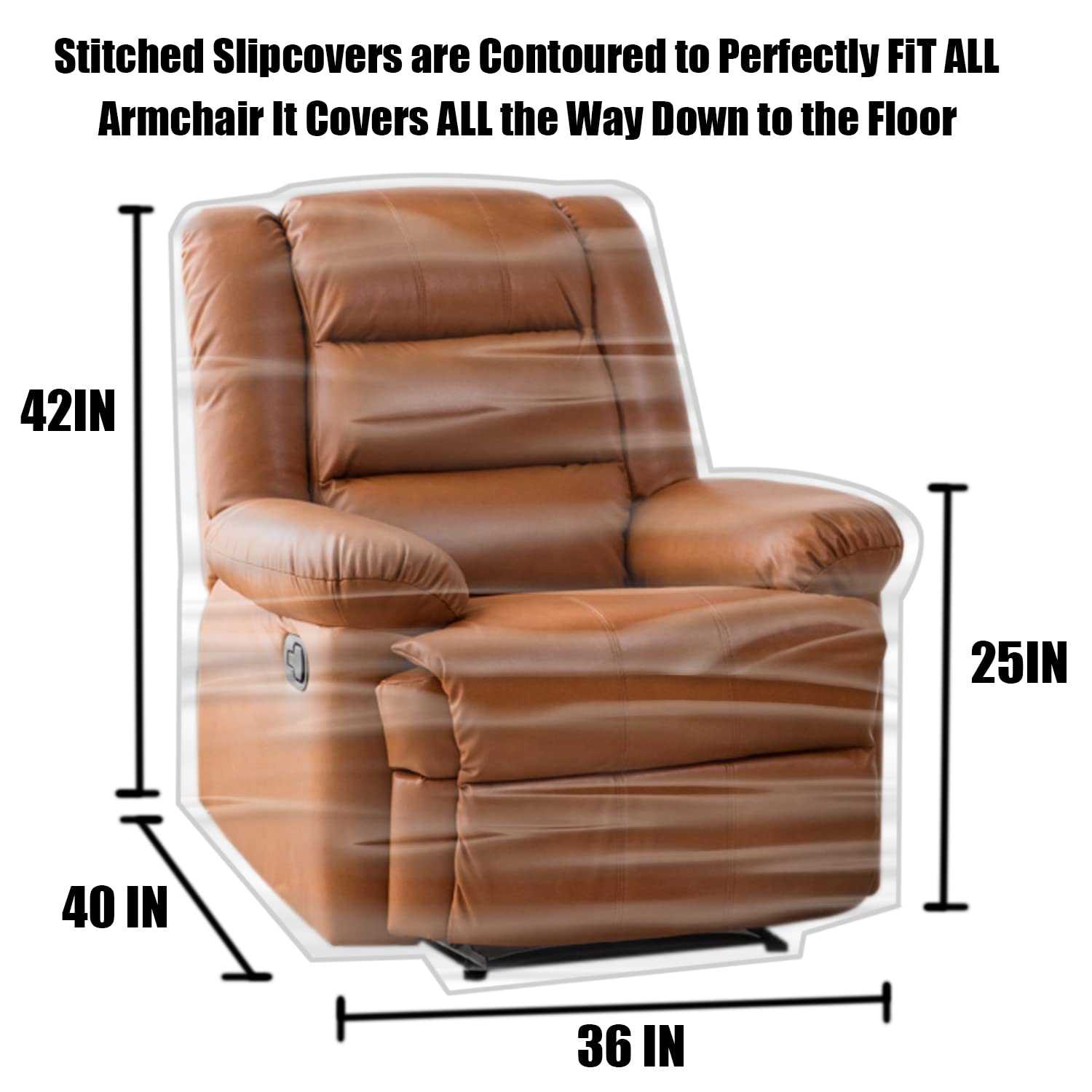 Imperius Clear Thick Heavy Duty Water Resistant Armchair/Recliner Cover,Waterproof Plastic Shield Covers For Armchair/Recliner