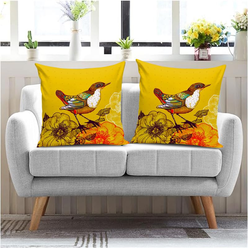Bmrgifts Soft Fabric Decorative Designer Printed Cushion Cover Decorations For Sofa Living Room 12 X 12 Inch Set Of 2 Multi (Cc4