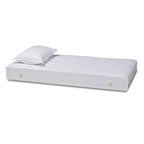 Baxton Studio Alya Classic Traditional Farmhouse White Finished Wood Twin Size Trundle