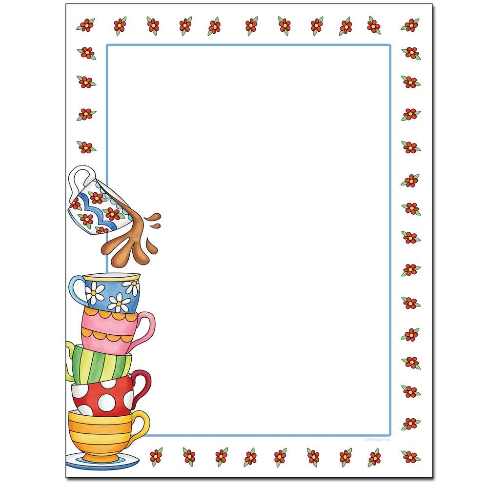 Tea Party Letterhead Laser & Inkjet Printer Paper (100 Sheets)