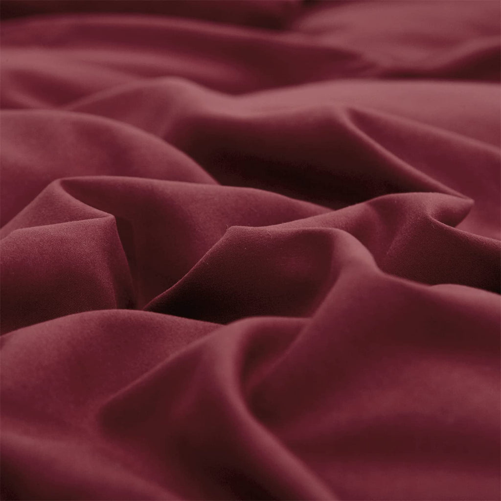 Karever Burgundy Comforter Full Size Dark Red Bedding Set Soft Pure Burgundy Comforter Set Durable Burgundy 3 Pcs Bed Set 1 Comf