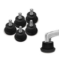 Axl Low Profile Bell Glides Replacement Office Chair, 1.45 Inch (37Mm) Height Chair Stool Swivel Caster To Fixed Stationary Castors, Replacement Chair Without Wheels- Set Of 5 Pack (Low)