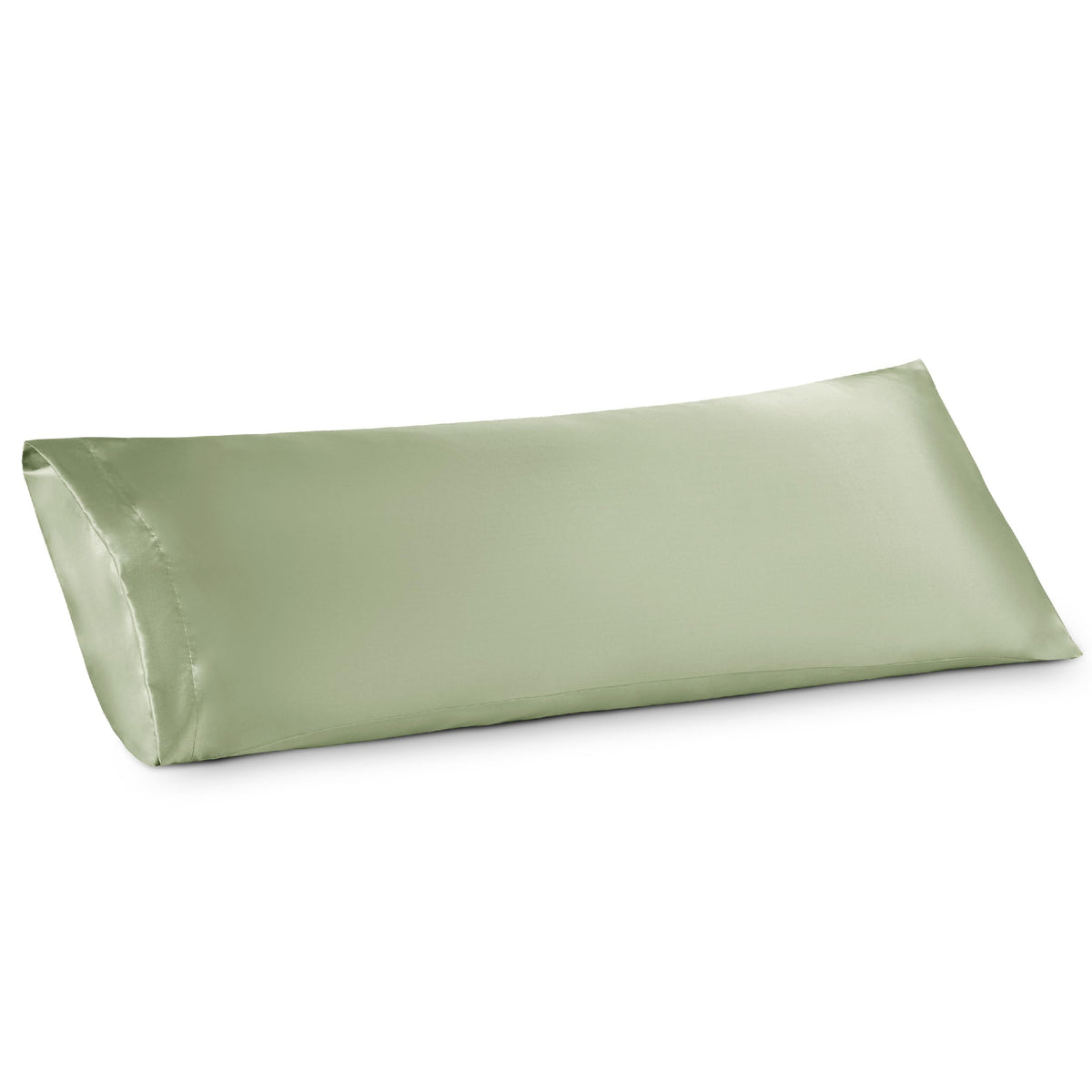 Bedsure Body Pillow Cover Sage Green 20X54 Inches - Super Soft Silky Satin Long Pillowcase - Envelope Closure Body Pillow Pillow