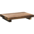 Nuogo Wood Riser Tray Soap, Stand Soap Tray for Kitchen Sink, Wood Pedestal for Kitchen Counter Sink Stand Decorative Rustic Bat