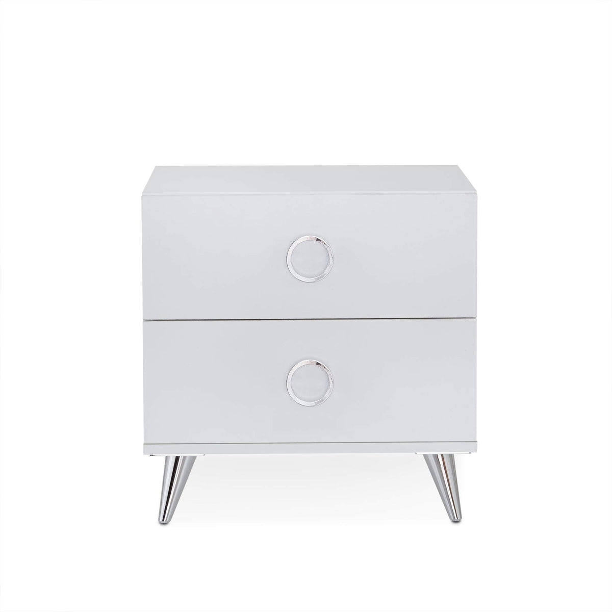 HomeRoots Furniture Nightstand in White, Multicolor