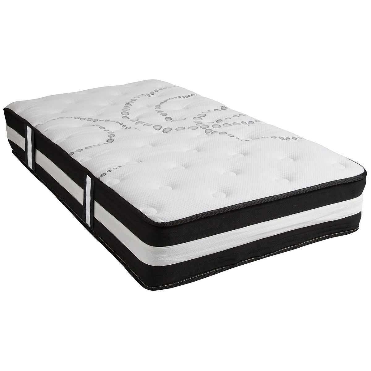 Flash Furniture Capri Comfortable Sleep 12&quot; Hybrid Pocket Spring and Foam Mattress in a Box, Foam Pocket Spring Hybrid Mattress for Pressure Relief, Twin