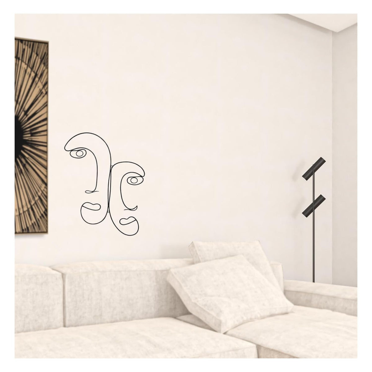 HomeRoots Modern Metal Outline Faces Wall Decor