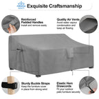 Outdoorlines Outdoor Waterproof Patio 4-Seater Couch Cover - Uv Resistant Patio Sofa Furniture Covers Weatherproof Heavy Duty Glider Covers For Outdoor Furniture, 104Wx32.5Dx33H Inches, Gray