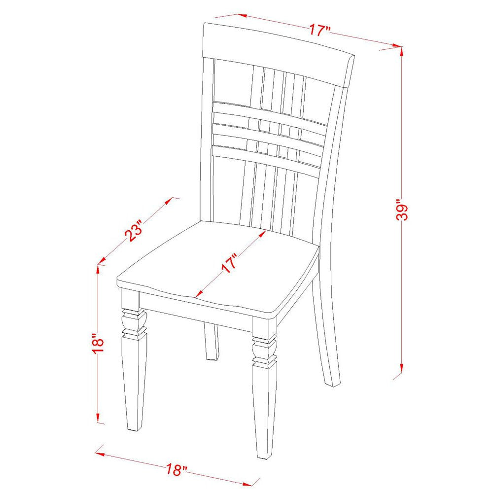 East West Furniture WELG5-LWH-W 5 Piece Kitchen Table Set for 4 Includes a Rectangle Dining Room Table with Butterfly Leaf and 4 Solid Wood Seat Chairs, 42x60 Inch, Linen White