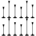 VOELIGT 12PCS Black Candlestick Holders Taper Metal Candle Holder for Vintage Candlestick Black Candelabra Candle Holder Thanksg