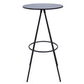 Benjara Bm304656 44 In. Vigo Metal Angled Legs Modern Round Bar Height Pub Table Black