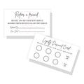 Referral & Loyalty Discount Card | 50 Pack | 3.5 X 2' Inches Business Card Size | Business Referrals | Loyalty Punch Cards | Bl