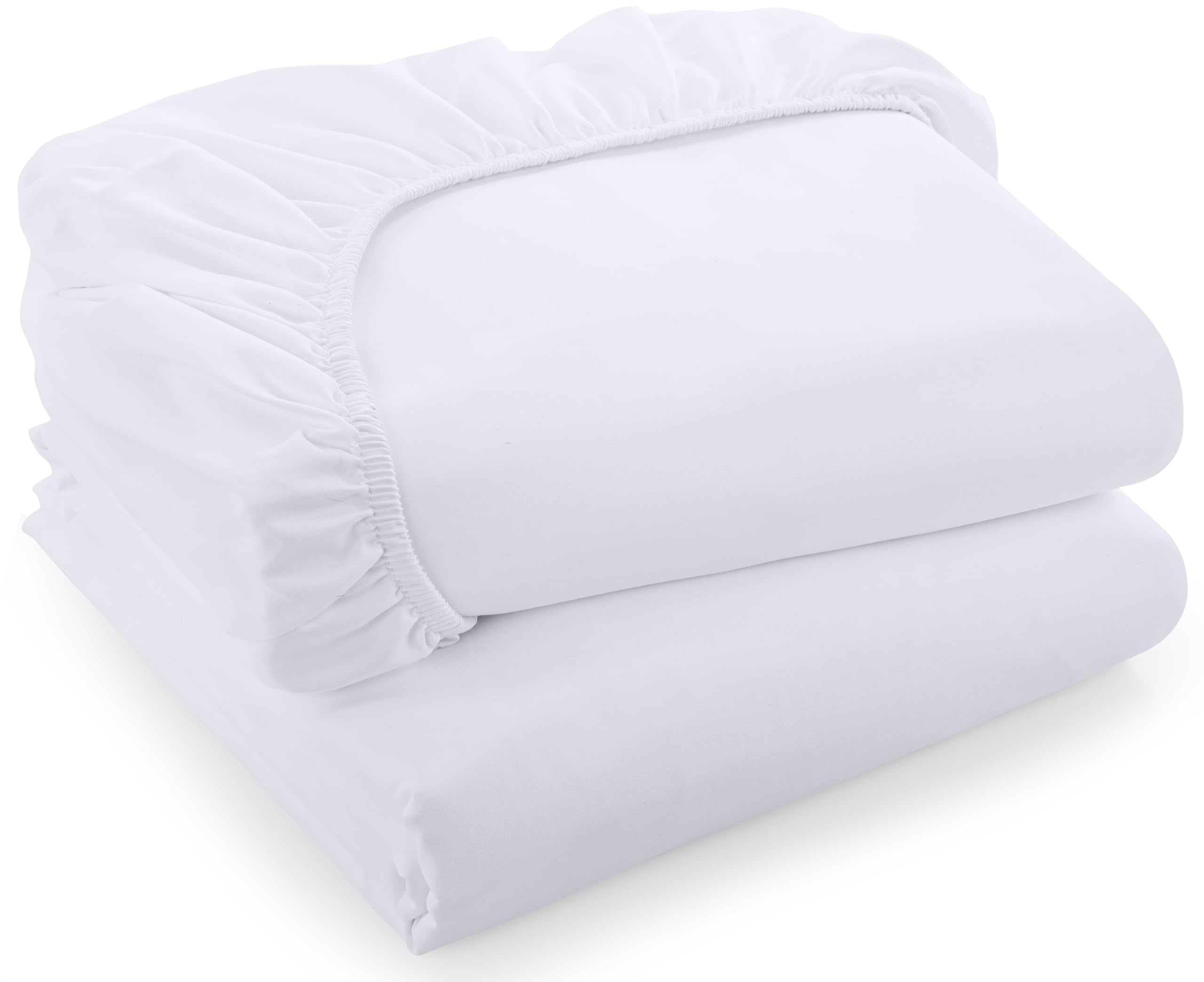 Utopia Bedding Twin Xl Fitted Sheets - Bulk Pack Of 2 Bottom Sheets - Soft Brushed Microfiber - Deep Pockets - Shrinkage & Fade