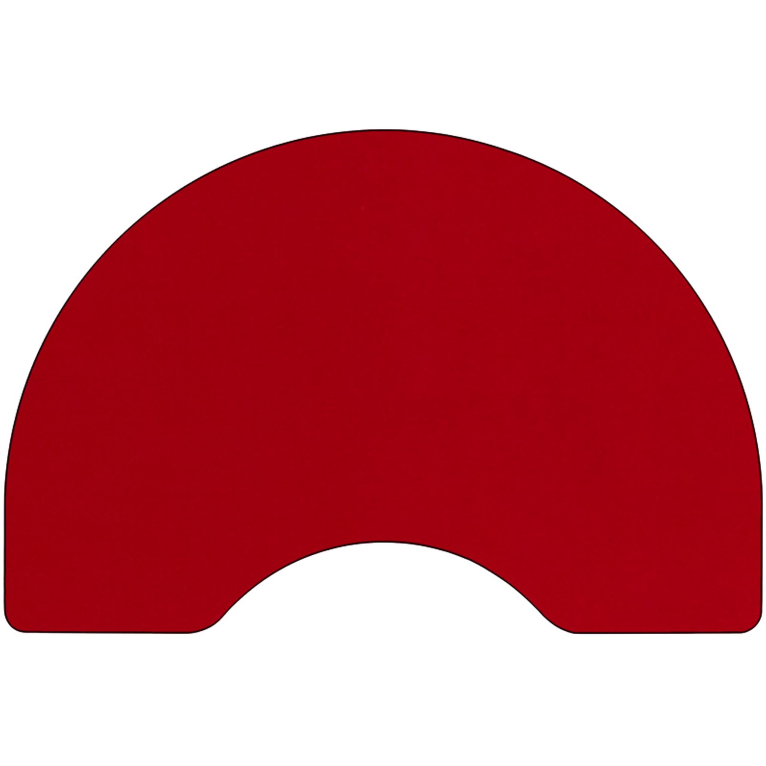 Flash Furniture Wren 48''W X 72''L Kidney Red Thermal Laminate Activity Table - Height Adjustable Short Legs
